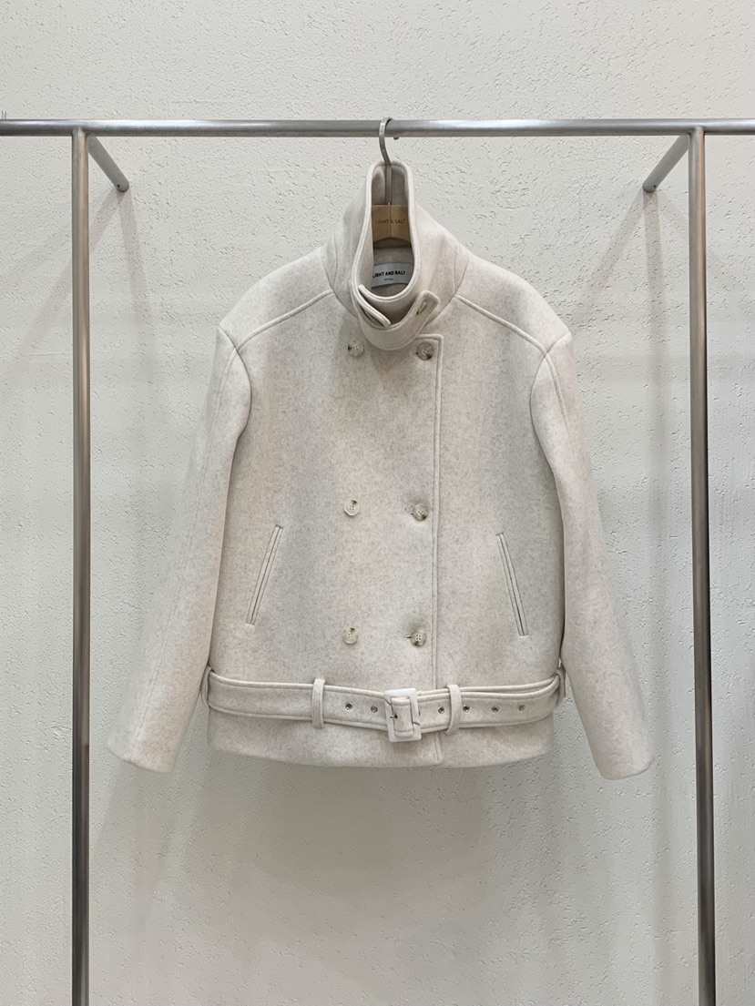 LIGHT AND SALT東大門㊣代購女裝新款時尚25秋冬夾克羊毛LIGHT AND SALT夾克