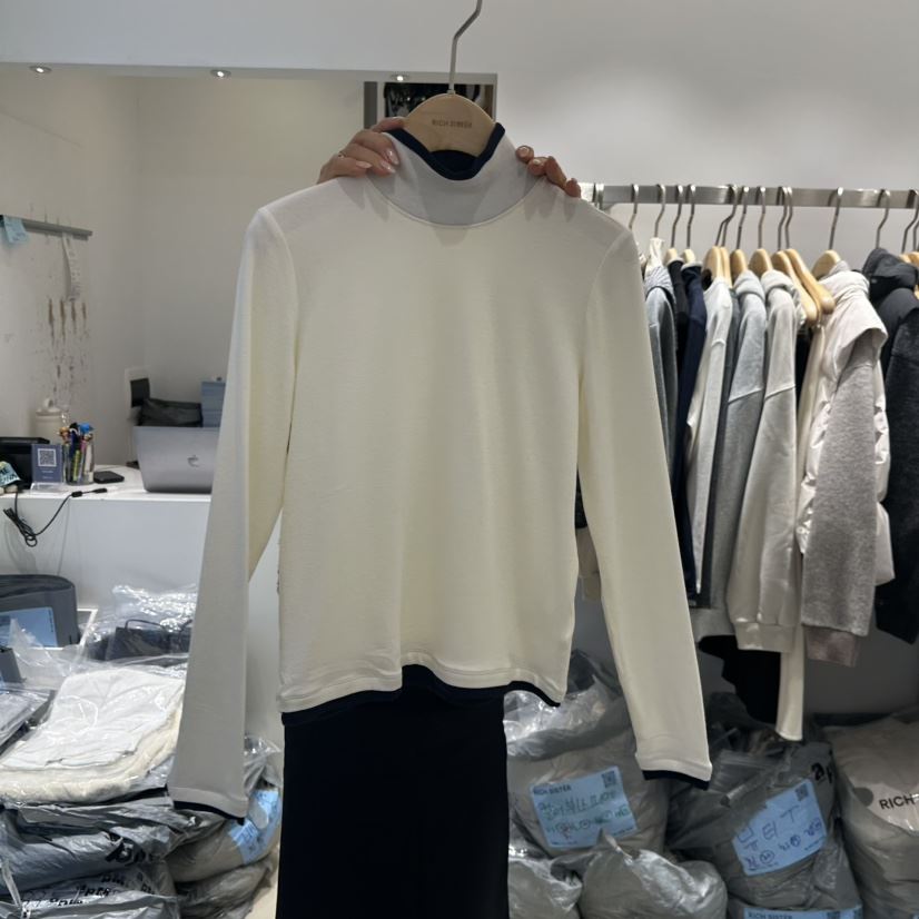 RICH SISTER韓國代購㊣女裝新款人氣真品25秋冬職業長袖T恤RICH SISTER長袖T恤