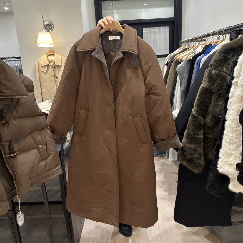 NOTTINGHAM東大門㊣代購女士新品25秋冬真品人氣長款棉服填充NOTTINGHAM長款棉服