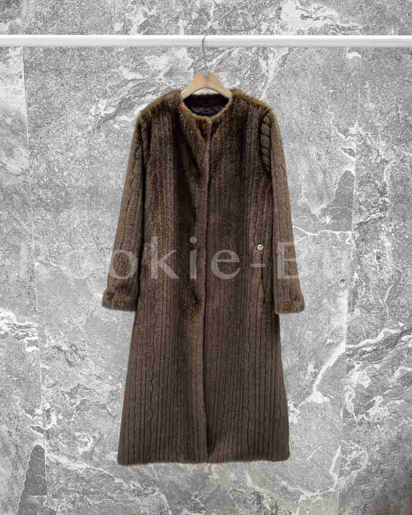 ROOKIE BUD東大門㊣實拍女士新品推薦休閑人氣中長款大衣毛皮ROOKIE BUD-L中長款大衣