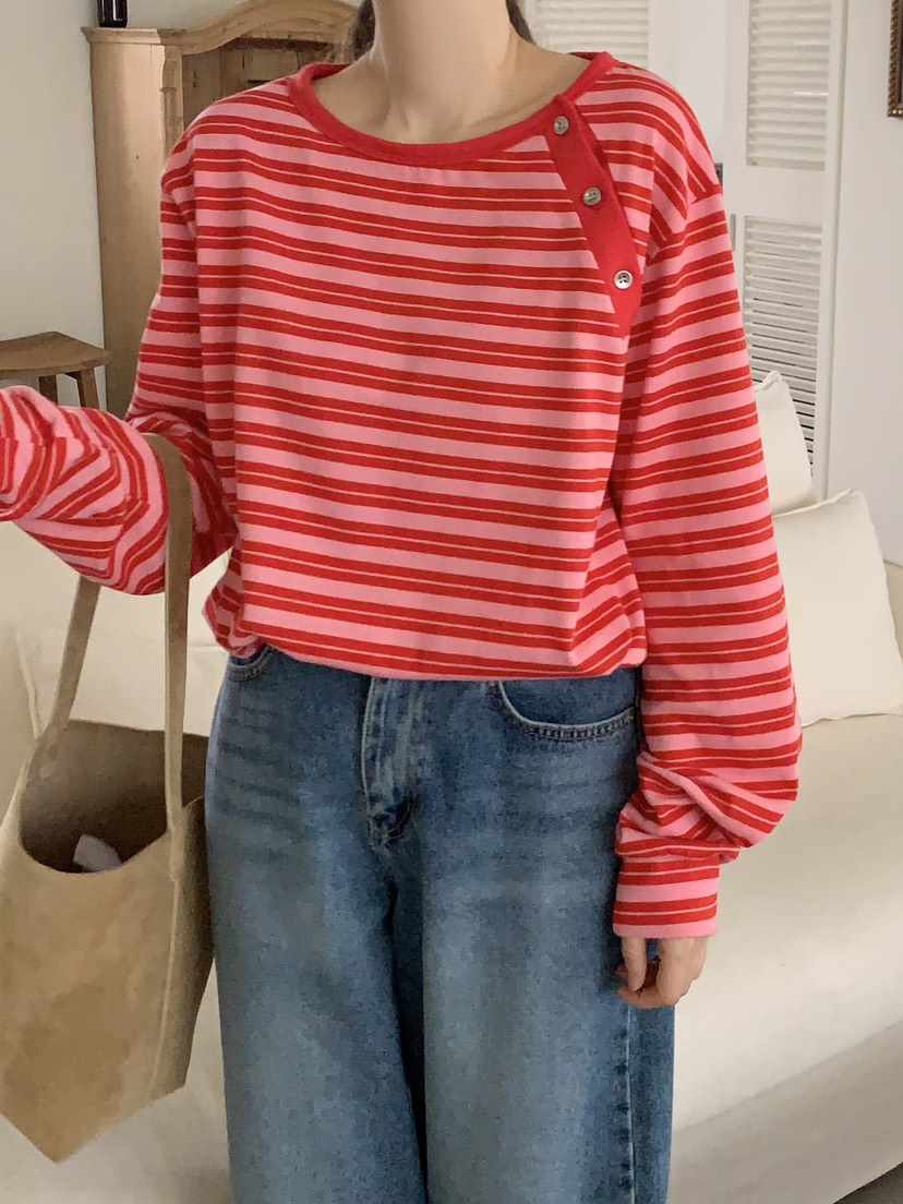 FORMSTUDIO韓國代購㊣女裝新款人氣時尚熱賣25秋冬職業長袖T恤FORMSTUDIO長袖T恤