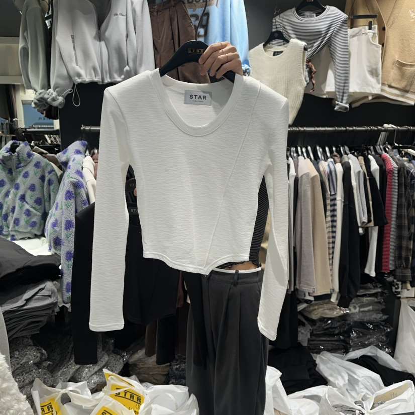 LONE STAR韓國代購㊣女士新品職業人氣推薦時尚熱賣長袖T恤LONE STAR長袖T恤