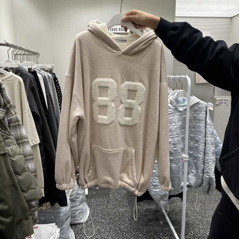 VINTAGE 888韓國直郵㊣女裝新款熱賣職業25秋冬真品衛衣加絨VINTAGE888/TRIPLE EIGHT衛衣