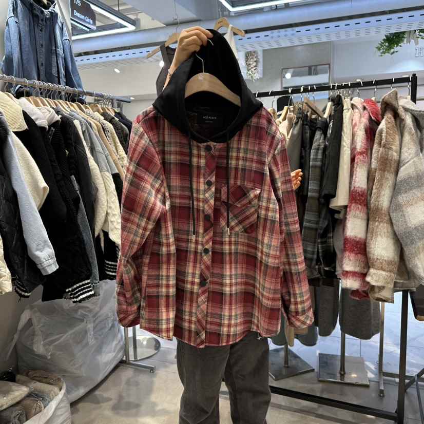 DREAM GIRIS韓國直郵㊣女士新款25秋冬真品襯衫蕾絲衫加絨DREAM GIRIS/HOT PLACE_ISSUE襯衫/蕾絲衫