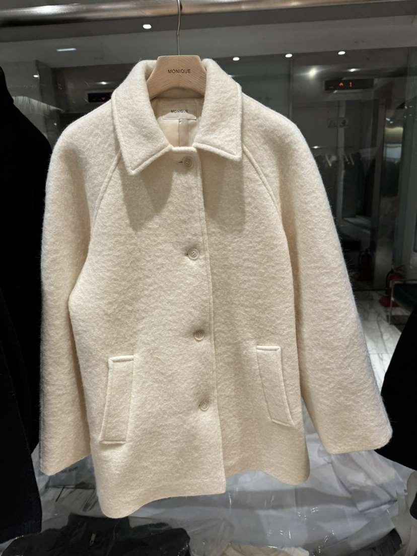 MONIQUE東大門㊣實拍女士新品時尚熱賣真品休閑中長款大衣羊駝MONIQUE中長款大衣