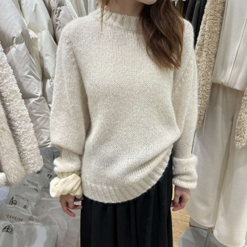 VERVEINE韓國直郵㊣女士新款職業熱賣推薦人氣毛衣羊駝毛寬松VERVEINE毛衣