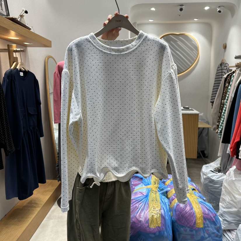 NEAR東大門㊣實拍女裝新款人氣職業熱賣25秋冬長袖T恤天鵝絨NEAR長袖T恤