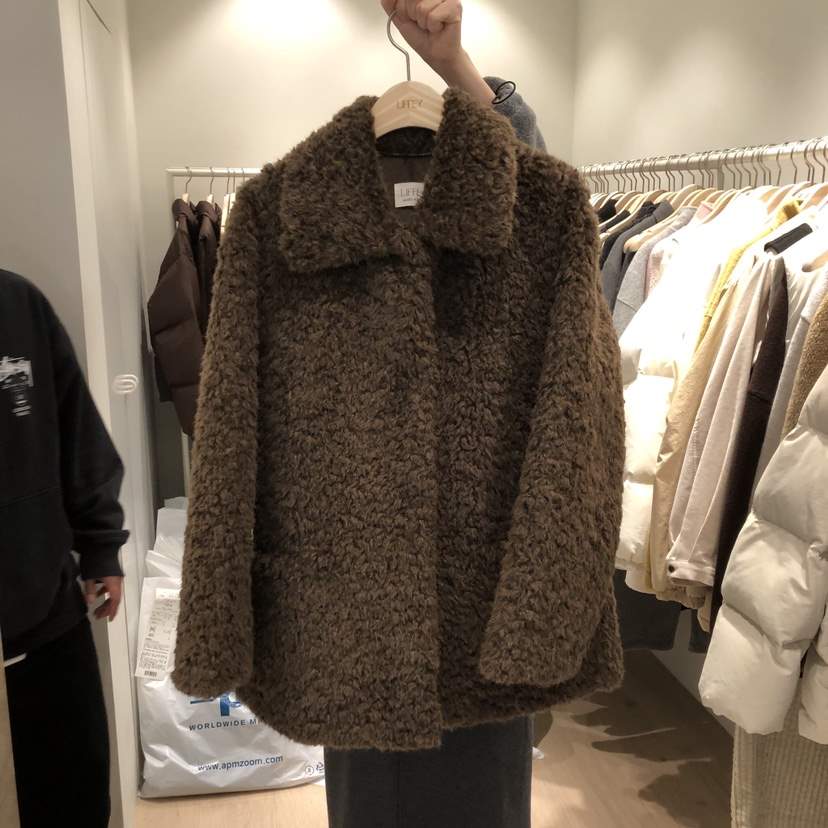 LIFFEY東大門㊣實拍女士新款時尚推薦25秋冬熱賣休閑短款大衣LIFFEY短款大衣