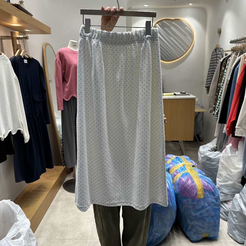 NEAR東大門㊣直郵女裝新品熱賣推薦真品職業長裙天鵝絨圓點裙NEAR長裙