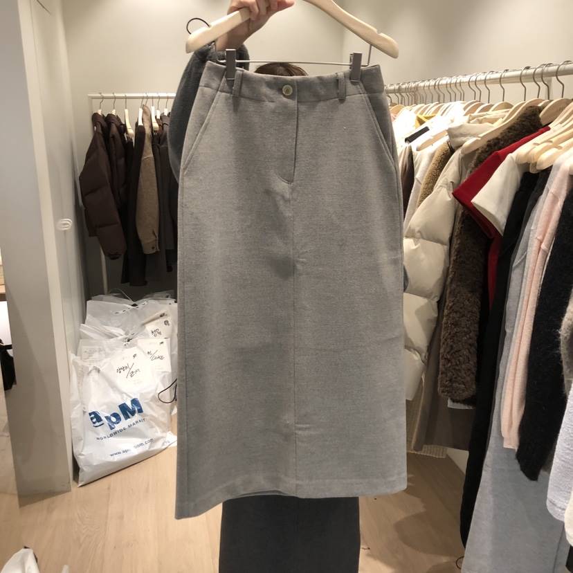 LIFFEY韓國直郵㊣女裝新品職業25秋冬半身裙中短裙不含腰帶羊毛LIFFEY半身裙/中短裙