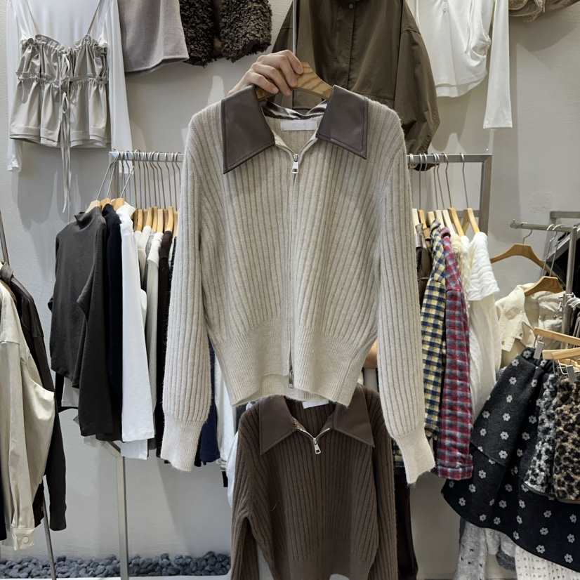 HIPTIQUE東大門㊣代購女士新品25秋冬推薦人氣時尚針織衫開衫HIPTIQUE針織衫