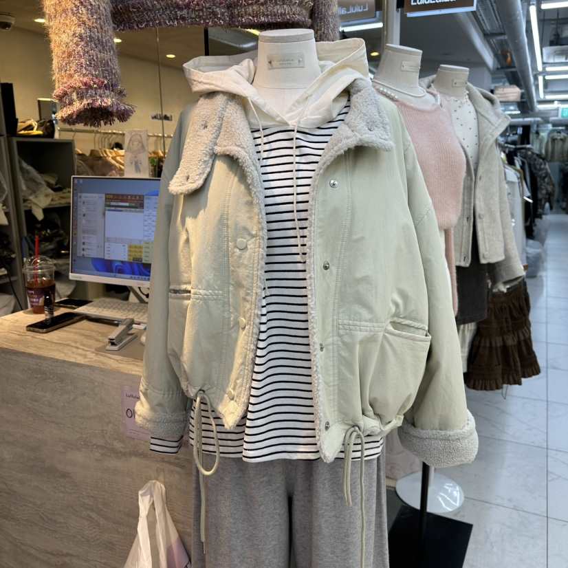 LULULALLA韓國直郵㊣女士新品熱賣人氣職業時尚25秋冬夾克羊毛LULULALLA夾克