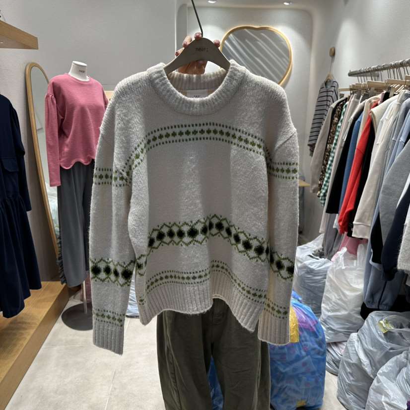 NEAR韓國代購㊣女士新款休閑真品熱賣時尚職業人氣25秋冬針織衫NEAR針織衫