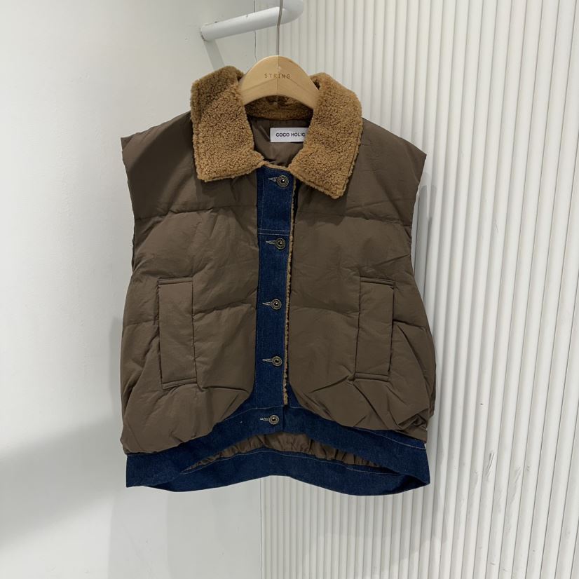 COCO HOLIC韓國代購㊣女士新款真品職業時尚休閑人氣馬甲絨COCO HOLIC馬甲