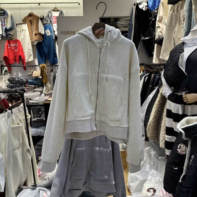 YESFREE韓國代購㊣女裝新款熱賣25秋冬休閑時尚夾克史努比拉鏈YESFREE夾克