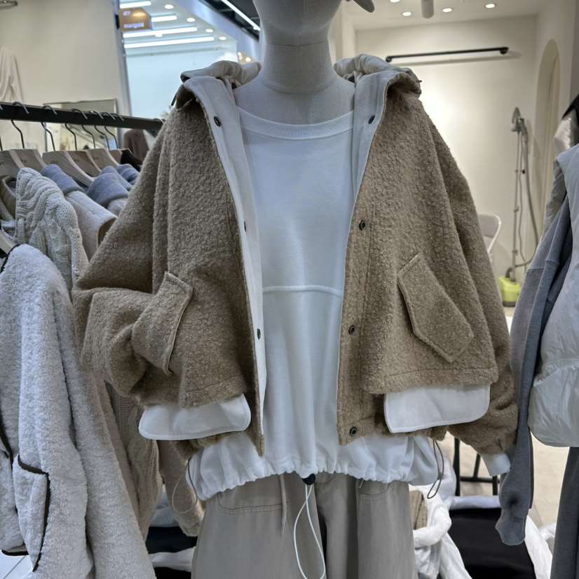 IN KIRA韓國代購㊣女裝新款真品熱賣人氣休閑推薦夾克羊毛IN KIRA夾克