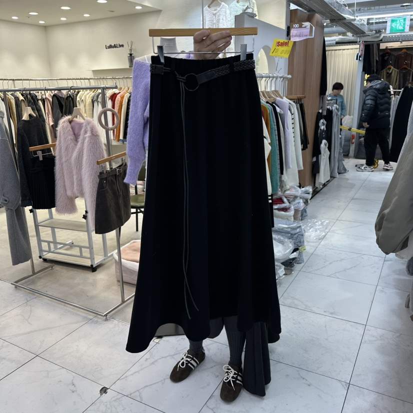 LULULALLA東大門㊣直郵女裝新品熱賣人氣職業時尚25秋冬長裙LULULALLA長裙