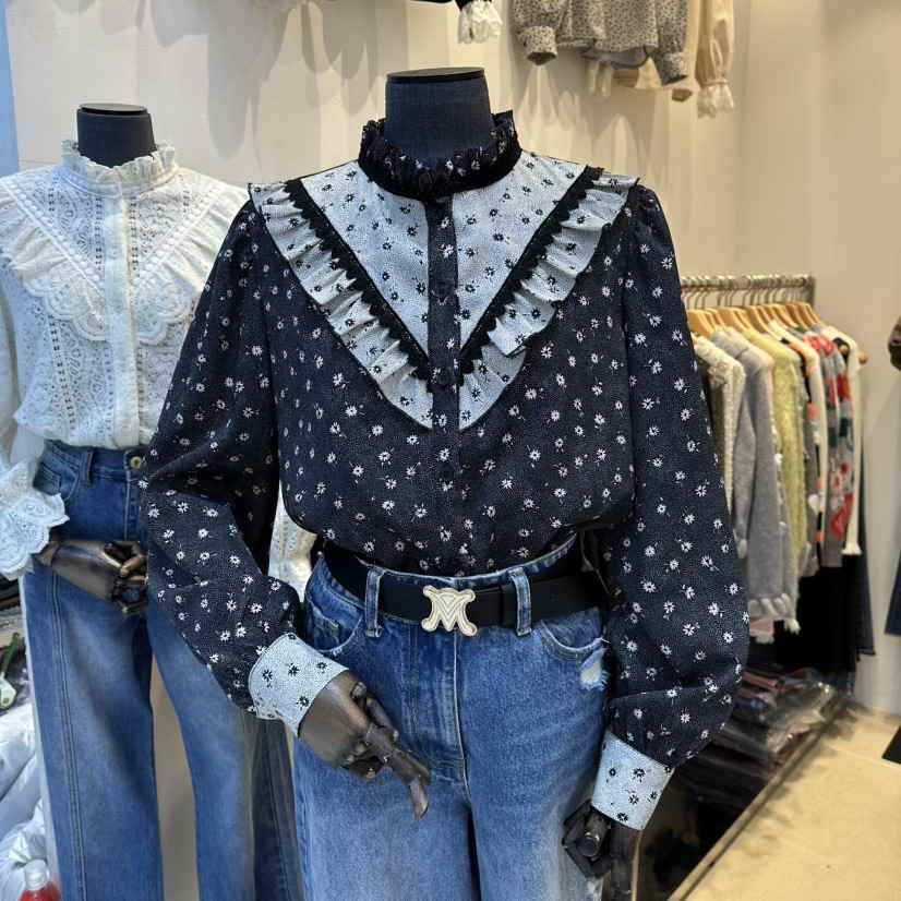 2nd B-S東大門㊣直郵女士新品職業真品25秋冬人氣襯衫蕾絲衫2nd B-S襯衫/蕾絲衫