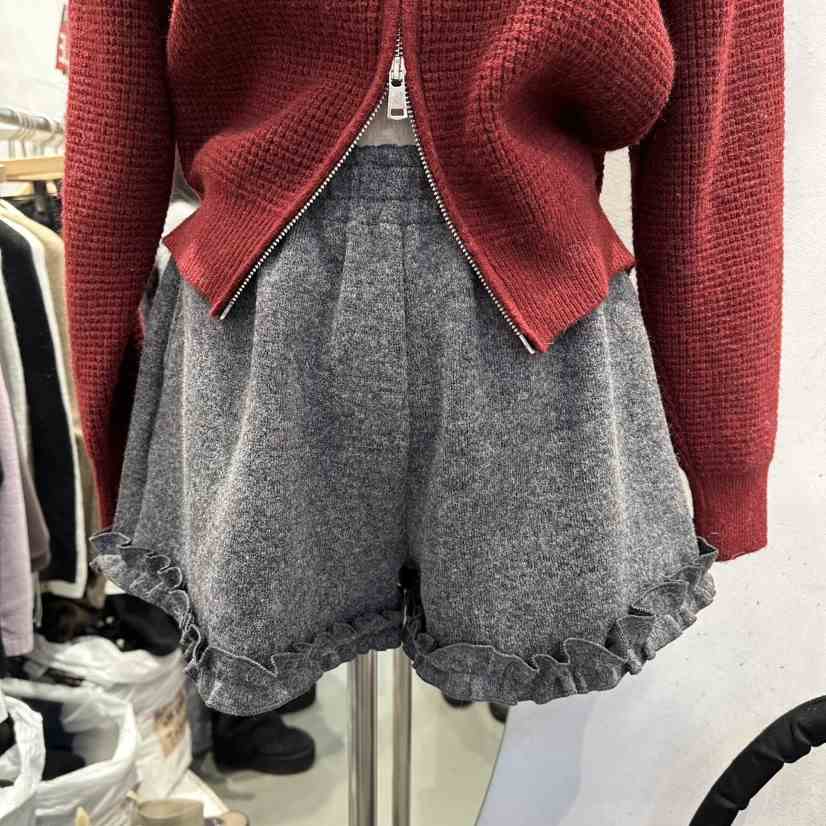 ULTRAORANGE東大門㊣直郵女裝新款真品職業時尚人氣短褲荷葉邊GILT/ULTRAORANGE短褲