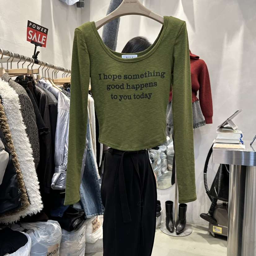 ULTRAORANGE韓國直郵㊣女士新款時尚人氣熱賣職業推薦長袖T恤GILT/ULTRAORANGE長袖T恤