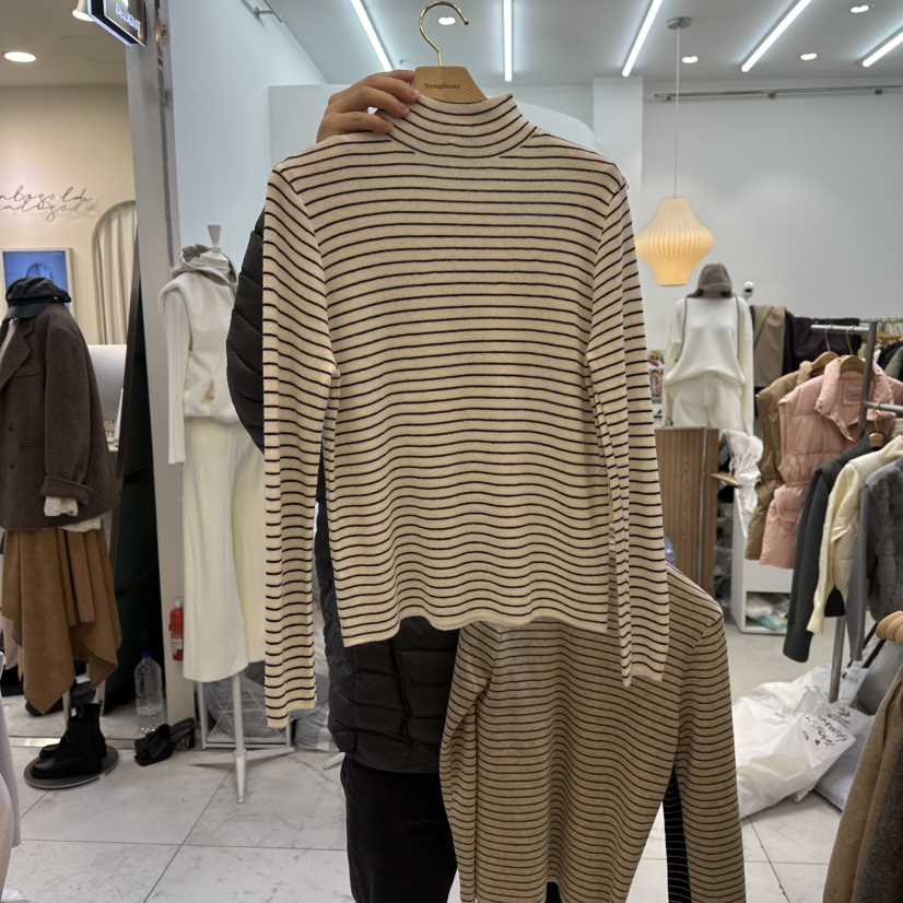 SYMPHONY韓國代購㊣女士新品休閑25秋冬職業熱賣真品長袖T恤SYMPHONY長袖T恤