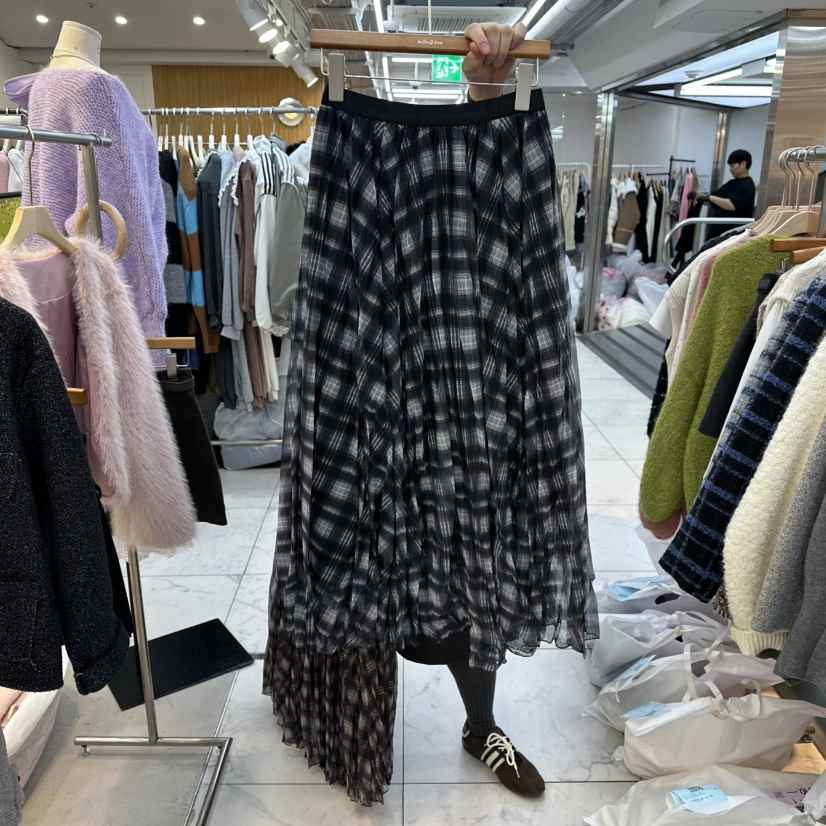 LULULALLA韓國代購㊣女裝新品職業真品休閑人氣25秋冬熱賣長裙LULULALLA長裙