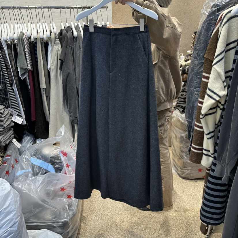 HEIL韓國直郵㊣女裝新品推薦人氣時尚職業真品25秋冬長裙人字紋HEIL長裙