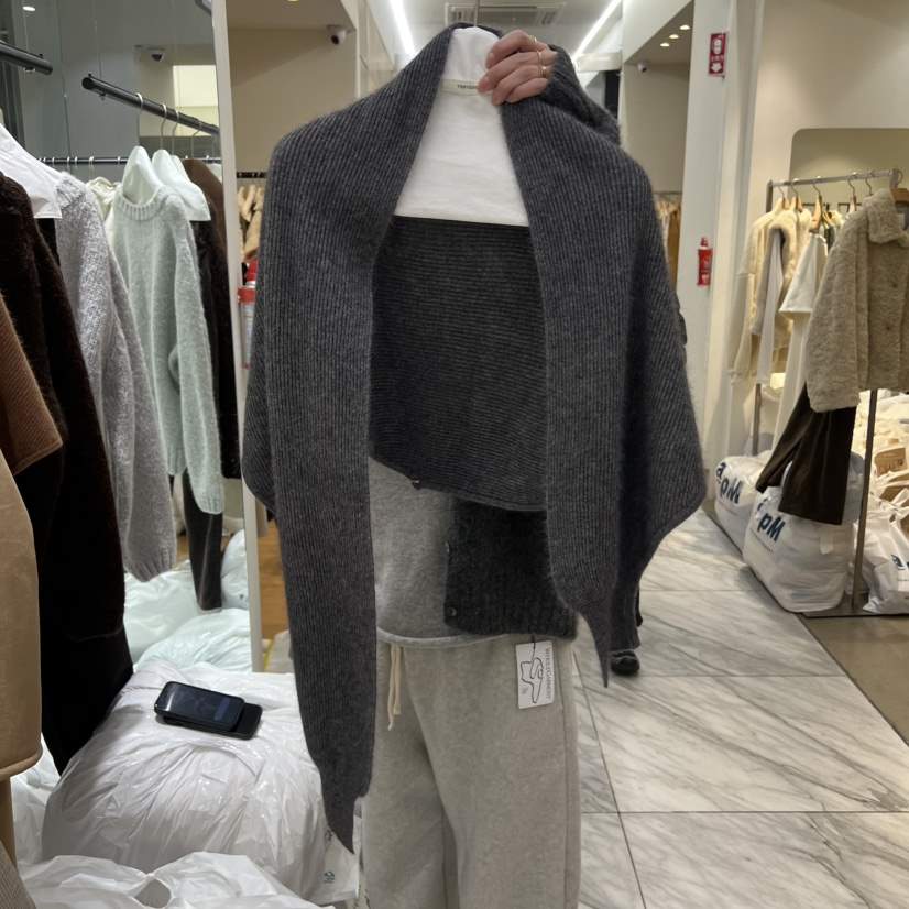 VERVEINE東大門㊣代購女裝新款25秋冬休閑人氣圍巾披肩浣熊VERVEINE圍巾/披肩