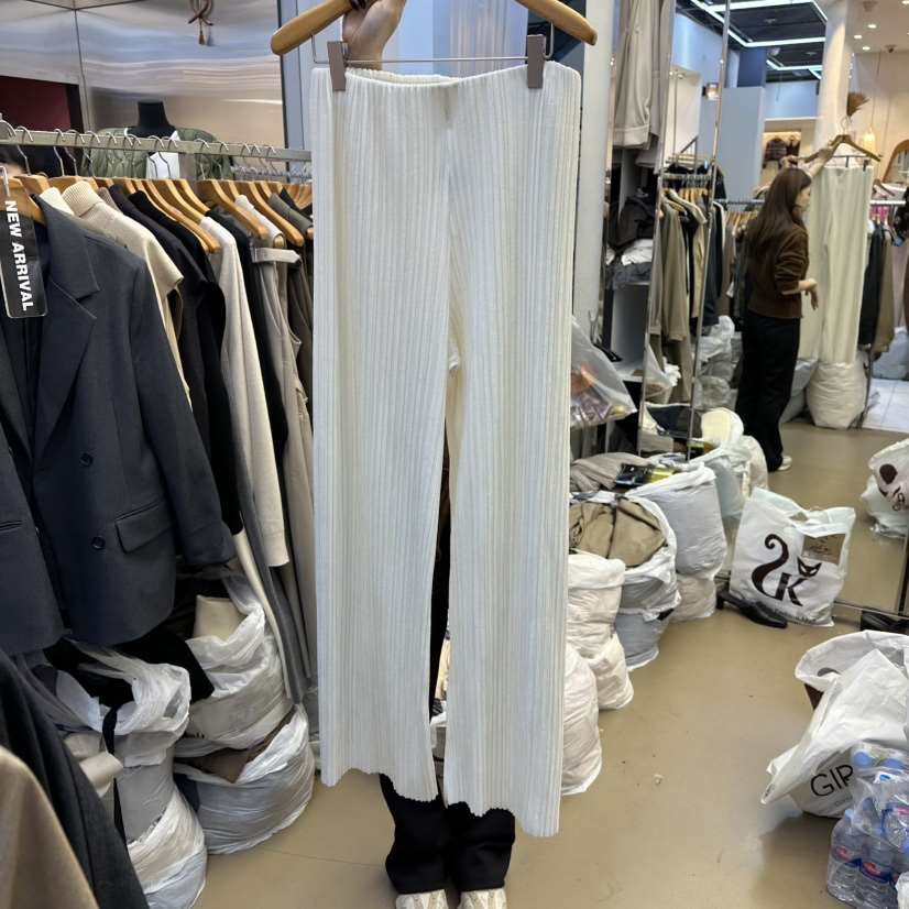 SANS韓國直郵㊣女士新款真品人氣熱賣休閑休閑褲天鵝絨褶皺SANS休閑褲