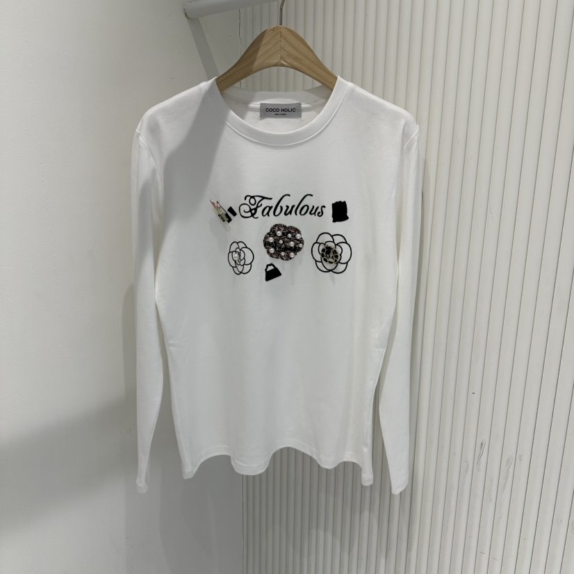 COCO HOLIC東大門㊣直郵女士新款人氣時尚25秋冬推薦長袖T恤COCO HOLIC長袖T恤