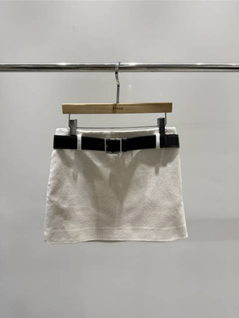 STAGE韓國代購㊣女士新款職業25秋冬推薦休閑真品短裙不含腰帶STAGE短裙