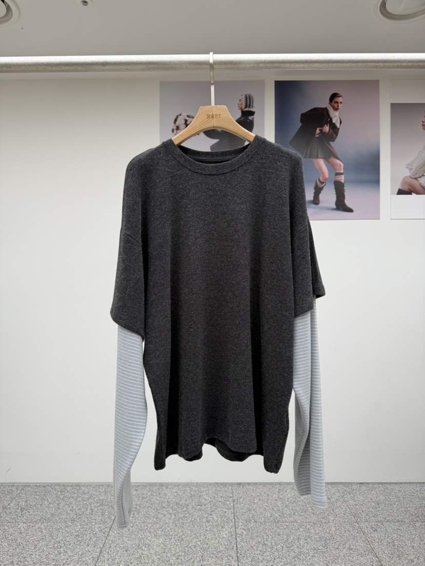 MADE-P東大門㊣直郵女士新品休閑推薦人氣熱賣職業長袖T恤MADE-P長袖T恤