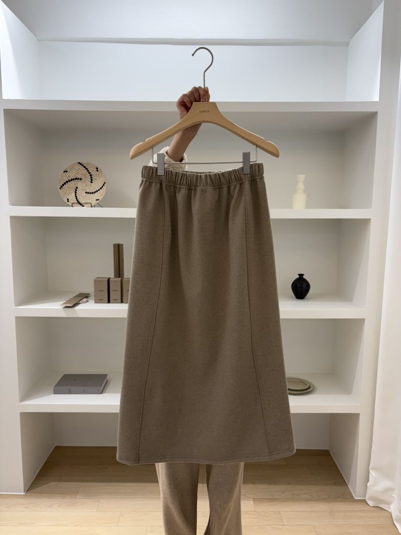 LANCH東大門㊣直郵女士新品時尚推薦25秋冬職業人氣長裙條紋LANCH長裙