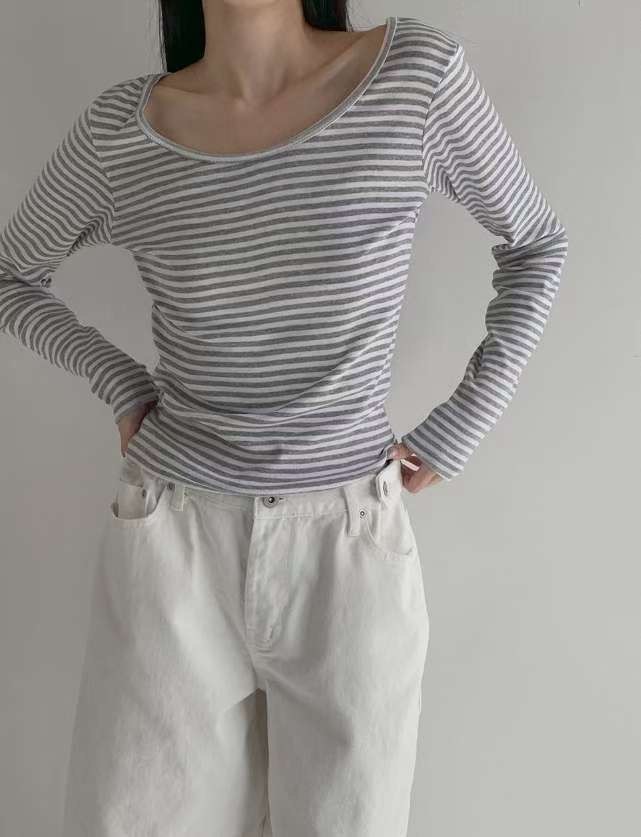 PASTELDEER韓國代購㊣女裝新款休閑熱賣人氣時尚25秋冬長袖T恤PASTELDEER長袖T恤