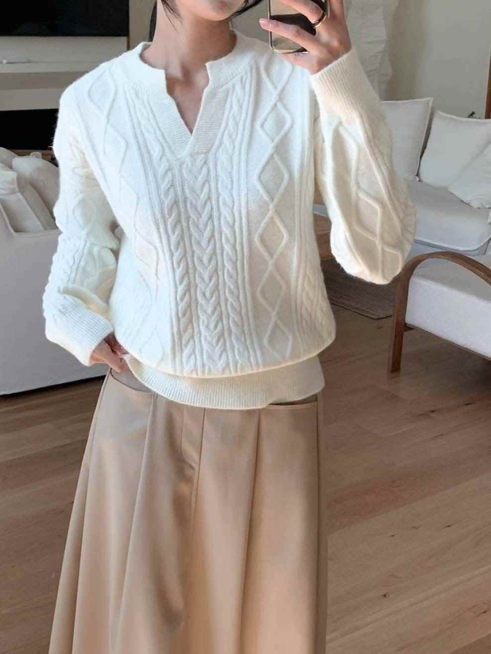 MU 뮤-T韓國直郵㊣女士新款熱賣推薦職業25秋冬人氣休閑毛衣MU 뮤-T毛衣