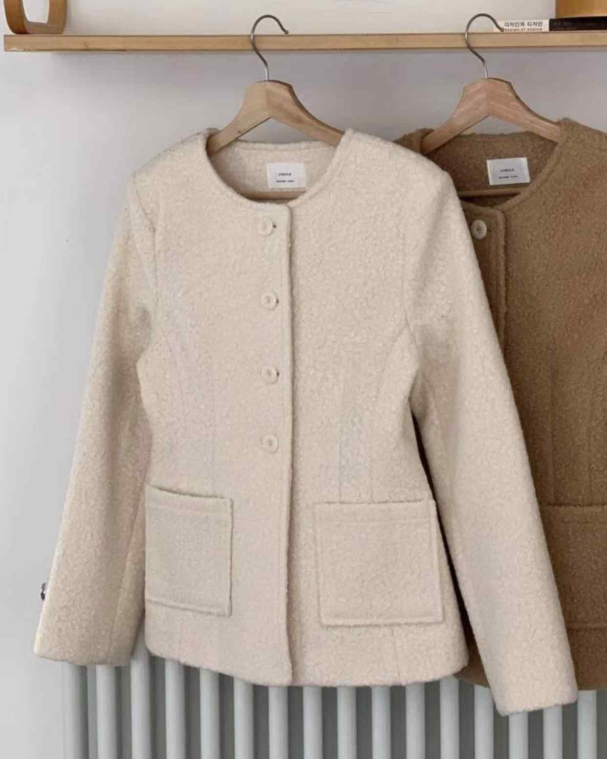 CIRCLE-써클-T東大門㊣代購女士新款休閑職業熱賣短款大衣CIRCLE短款大衣