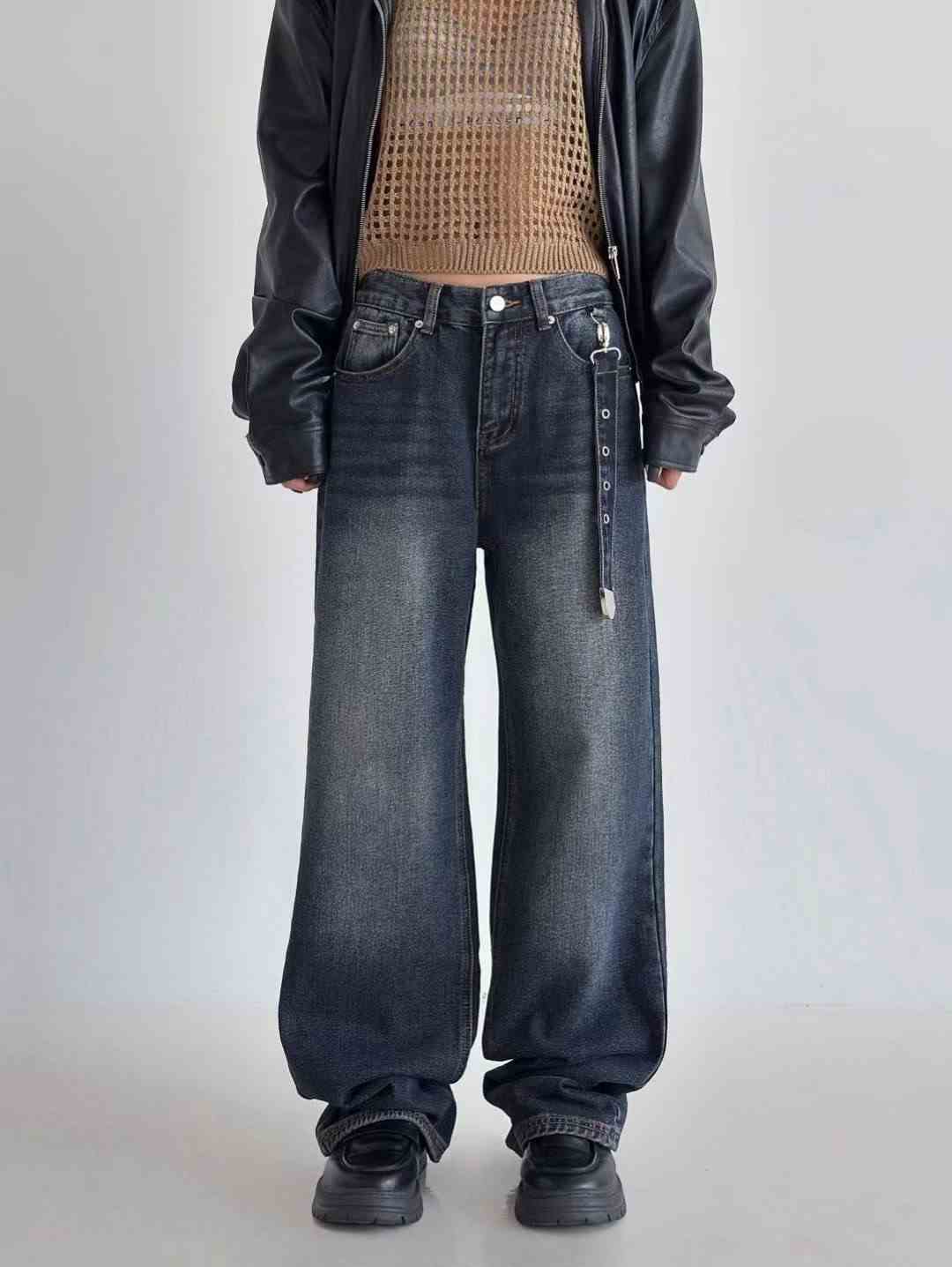 PUBLIC&amp;CO GIRL韓國代購㊣女裝新款25秋冬牛仔褲拉絨PUBLIC&amp;CO GIRL牛仔褲