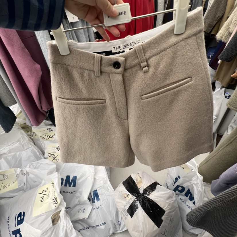 BREATHE韓國代購㊣女士新款職業真品時尚休閑推薦熱賣短褲羊毛BREATHE短褲