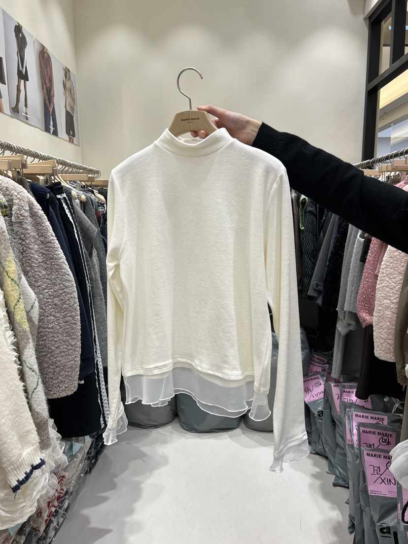 MARIE MARIE東大門㊣直郵女裝新款真品熱賣時尚長袖T恤假兩件MARIE MARIE長袖T恤