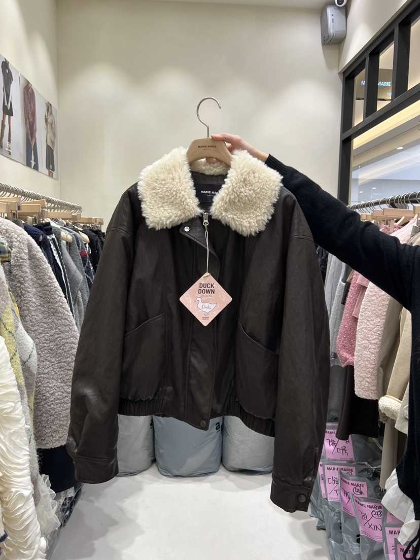 MARIE MARIE東大門㊣直郵女士新品時尚推薦25秋冬皮衣皮革鴨絨MARIE MARIE皮衣