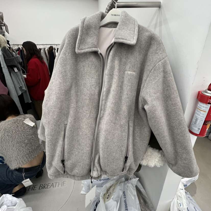 BREATHE韓國代購㊣女士新款休閑推薦時尚真品熱賣夾克羊毛兩面BREATHE夾克