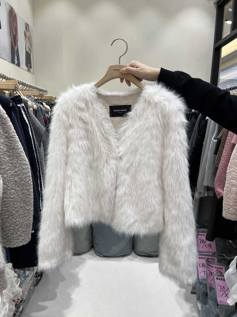 MARIE MARIE東大門㊣實拍女裝新款職業人氣熱賣短款大衣毛皮MARIE MARIE短款大衣