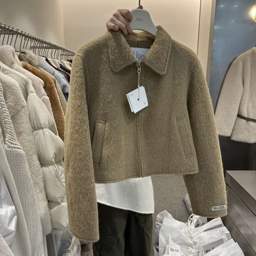 ALTER韓國直郵㊣女士新款熱賣職業推薦時尚休閑真品夾克羊駝Alter夾克