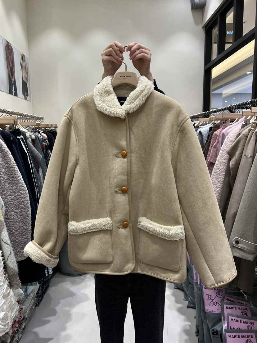 MARIE MARIE韓國直郵㊣女士新款時尚休閑人氣職業短款大衣MARIE MARIE短款大衣