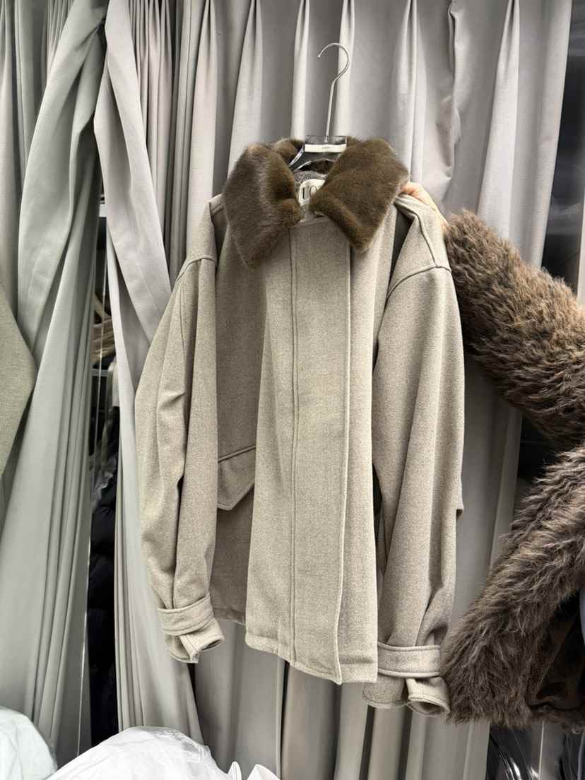 UOOV韓國代購㊣女裝新品人氣時尚休閑熱賣25秋冬推薦短款大衣UOOV短款大衣