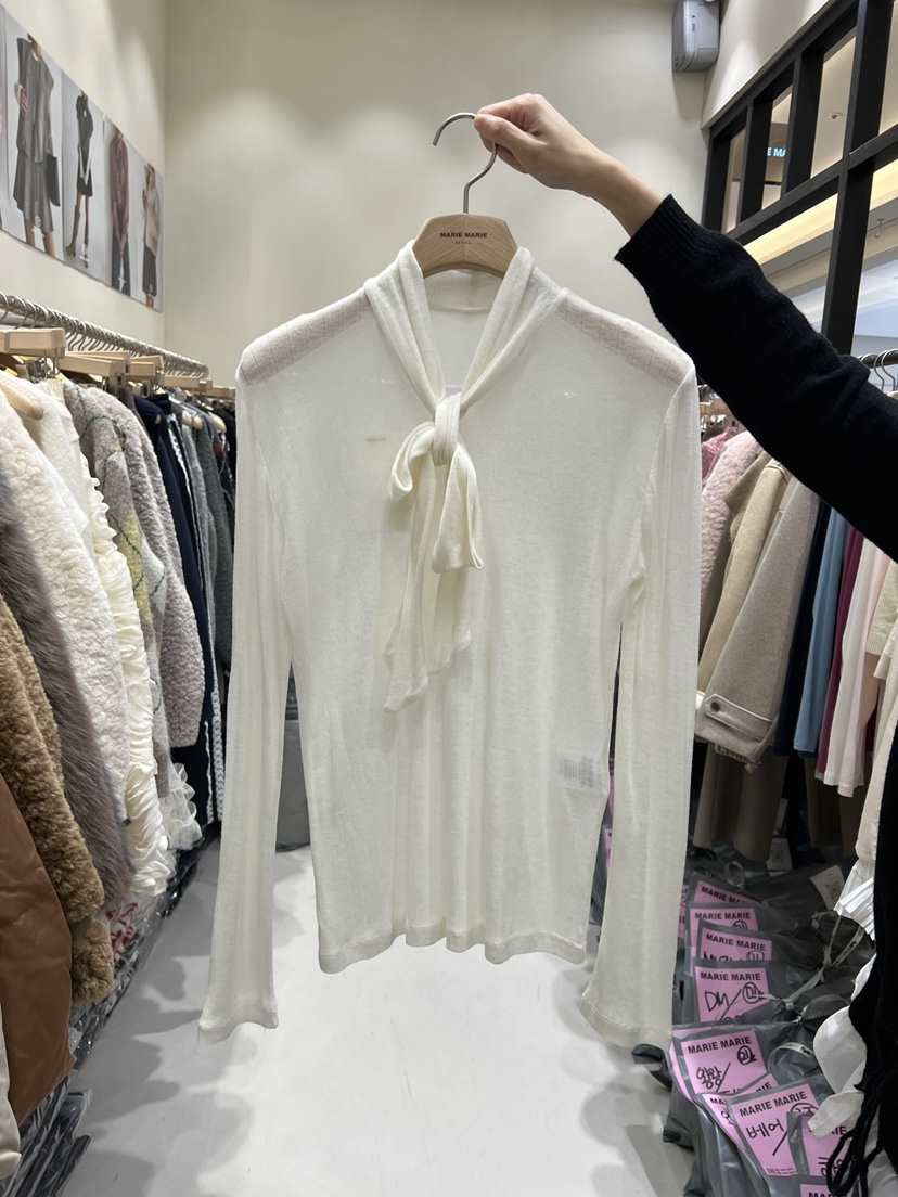 MARIE MARIE韓國代購㊣女士新品25秋冬職業人氣熱賣長袖T恤MARIE MARIE長袖T恤