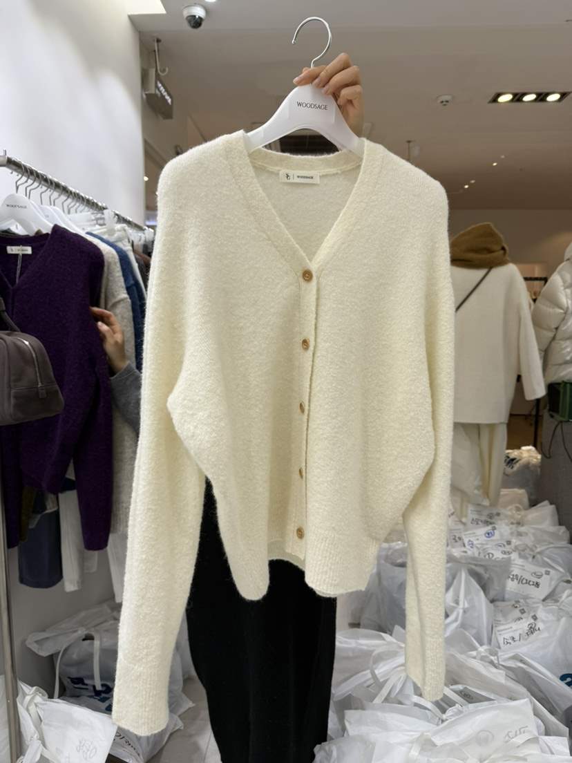 WOOD SAGE韓國直郵㊣女裝新品推薦職業休閑25秋冬針織衫羊駝WOOD SAGE針織衫