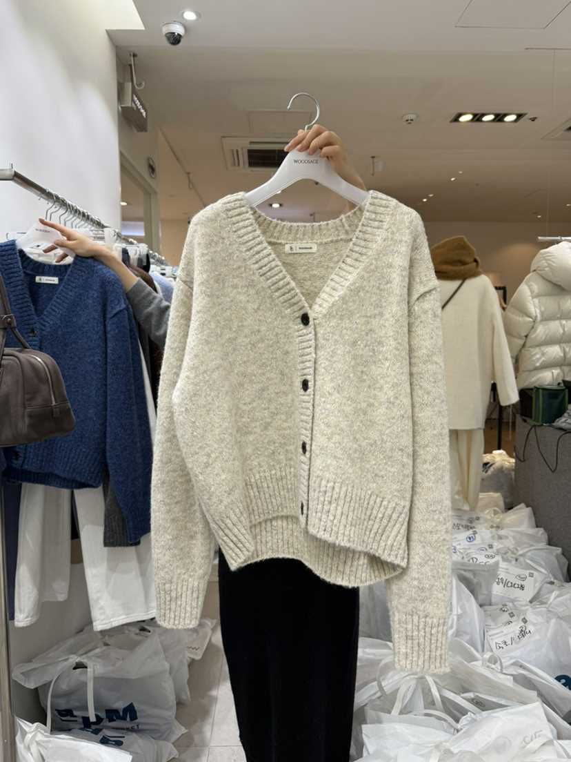 WOOD SAGE東大門㊣實拍女士新品25秋冬時尚針織衫羊毛開衫WOOD SAGE針織衫