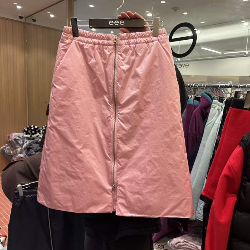 E/E/E韓國代購㊣女士新品休閑時尚真品人氣半身裙中短裙棉E/E/E半身裙/中短裙