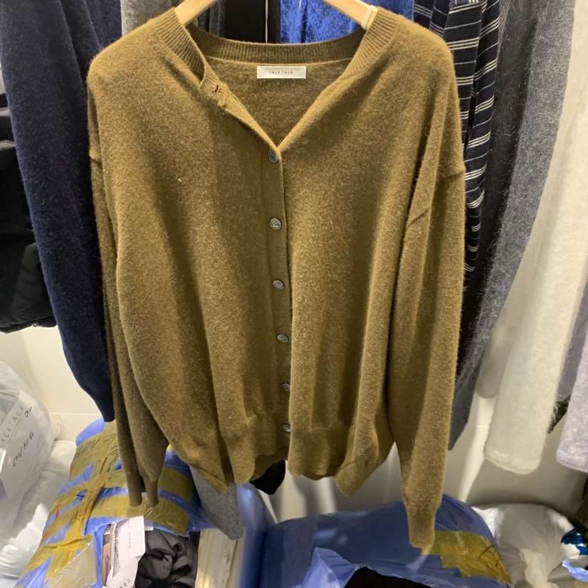 TALK TALK韓國直郵㊣女士新品職業25秋冬休閑針織衫開衫紐扣TALK TALK針織衫